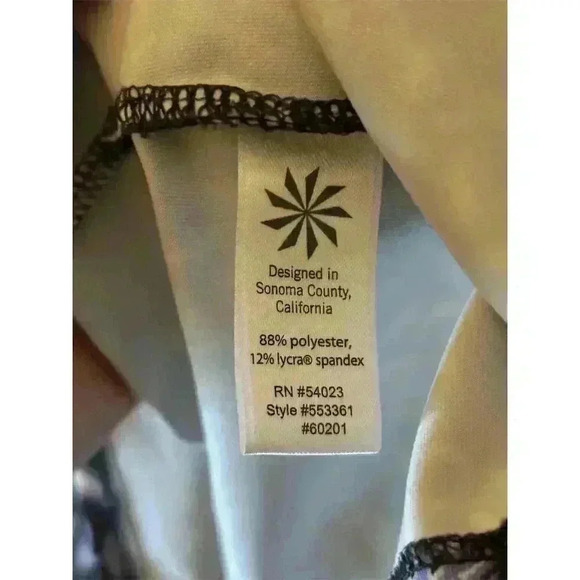 Athleta Women's XS Blue Floral Faux Wrap Knee Length Dress Casual - Picture 4 of 9